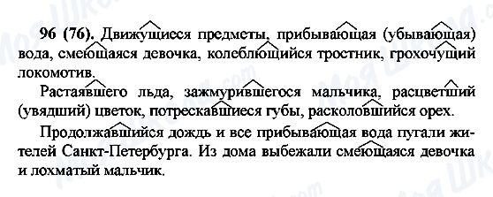 ГДЗ Російська мова 7 клас сторінка 96(76)