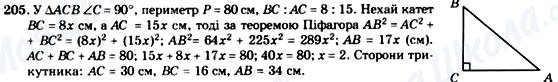 ГДЗ Геометрія 8 клас сторінка 205