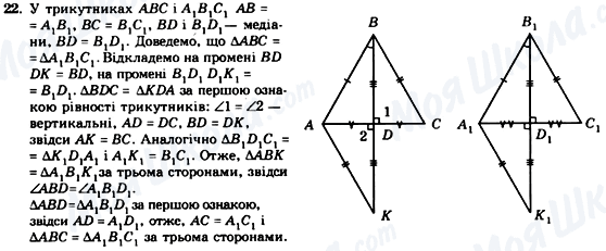 ГДЗ Геометрія 8 клас сторінка 22