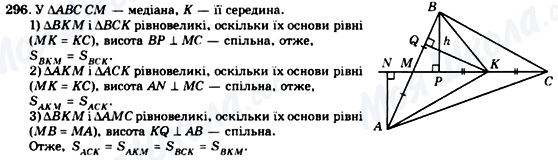 ГДЗ Геометрія 8 клас сторінка 296