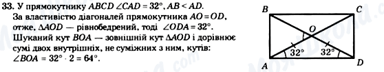 ГДЗ Геометрія 8 клас сторінка 33