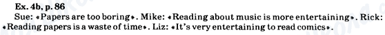 ГДЗ Английский язык 8 класс страница ex.4b, p.86