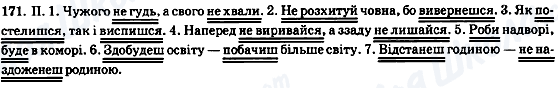 ГДЗ Українська мова 8 клас сторінка 171