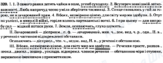 ГДЗ Укр мова 8 класс страница 320
