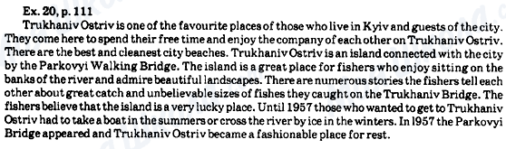 ГДЗ Англійська мова 6 клас сторінка Ex.20, р.111