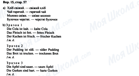 ГДЗ Німецька мова 6 клас сторінка Впр.15, стор.57