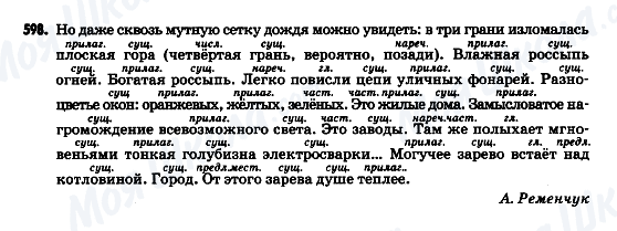ГДЗ Російська мова 9 клас сторінка 598