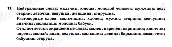 ГДЗ Російська мова 9 клас сторінка 77