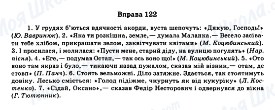 ГДЗ Українська мова 11 клас сторінка Вправа 122