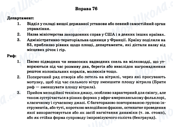ГДЗ Укр мова 11 класс страница Вправа 76