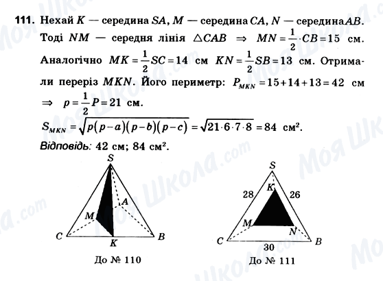 ГДЗ Геометрія 10 клас сторінка 111