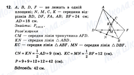 ГДЗ Геометрія 10 клас сторінка 12