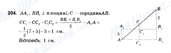 ГДЗ Геометрія 10 клас сторінка 204
