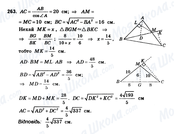 ГДЗ Геометрія 10 клас сторінка 263