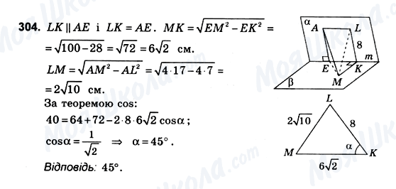 ГДЗ Геометрія 10 клас сторінка 304