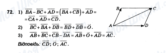 ГДЗ Геометрія 10 клас сторінка 72