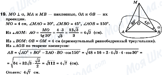 ГДЗ Геометрія 10 клас сторінка 19