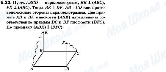 ГДЗ Геометрія 10 клас сторінка 5.32