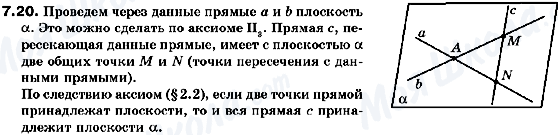 ГДЗ Геометрія 10 клас сторінка 7.20