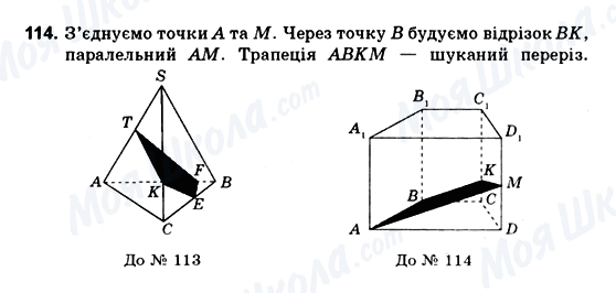 ГДЗ Геометрія 10 клас сторінка 114