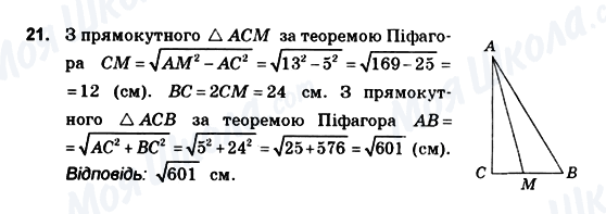 ГДЗ Геометрія 10 клас сторінка 21