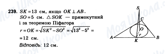 ГДЗ Геометрія 10 клас сторінка 239