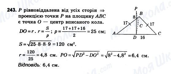 ГДЗ Геометрія 10 клас сторінка 243