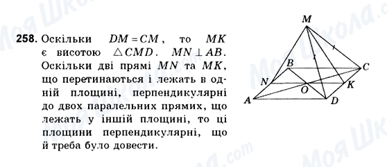 ГДЗ Геометрія 10 клас сторінка 258