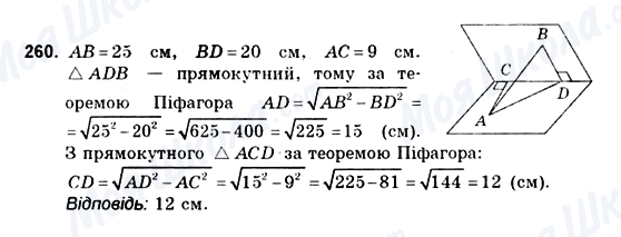 ГДЗ Геометрія 10 клас сторінка 260