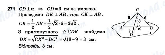 ГДЗ Геометрія 10 клас сторінка 271