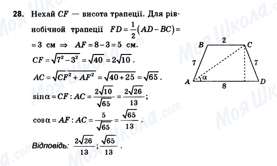 ГДЗ Геометрія 10 клас сторінка 28