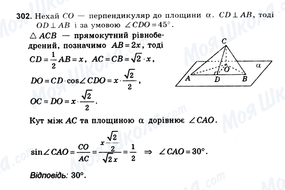 ГДЗ Геометрія 10 клас сторінка 302
