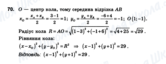 ГДЗ Геометрія 10 клас сторінка 70