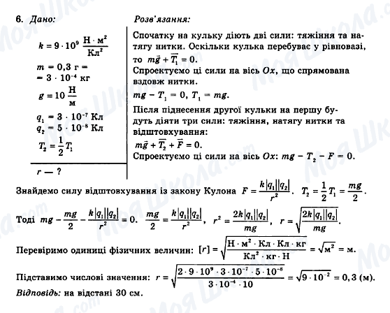 ГДЗ Фізика 11 клас сторінка 6