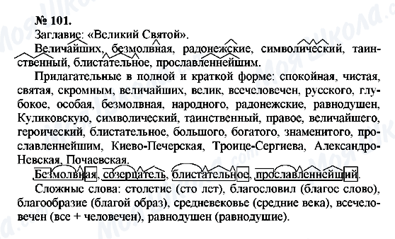ГДЗ Русский язык 10 класс страница 101