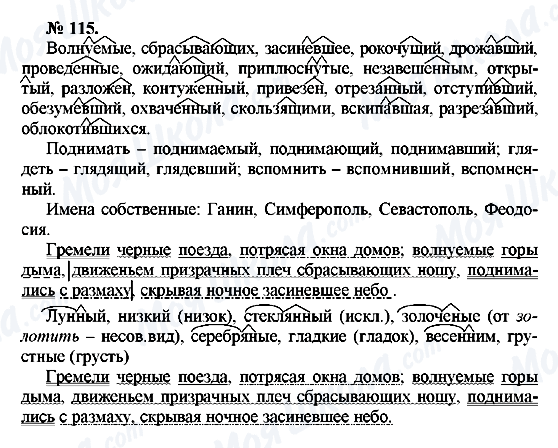ГДЗ Російська мова 10 клас сторінка 115
