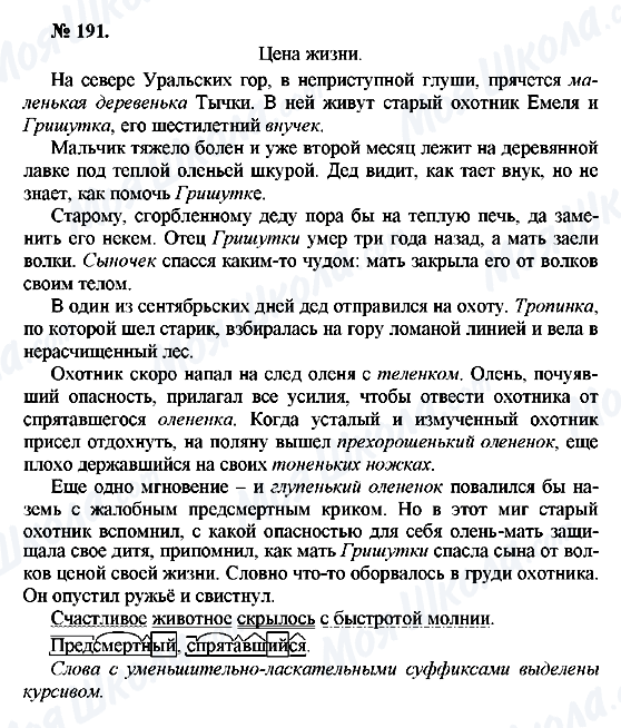 ГДЗ Російська мова 10 клас сторінка 191