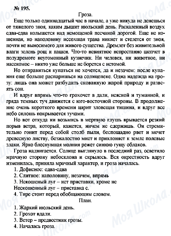 ГДЗ Російська мова 10 клас сторінка 195