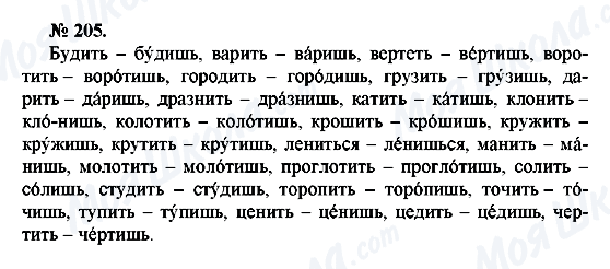 ГДЗ Російська мова 10 клас сторінка 205
