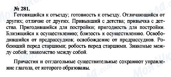 ГДЗ Російська мова 10 клас сторінка 281