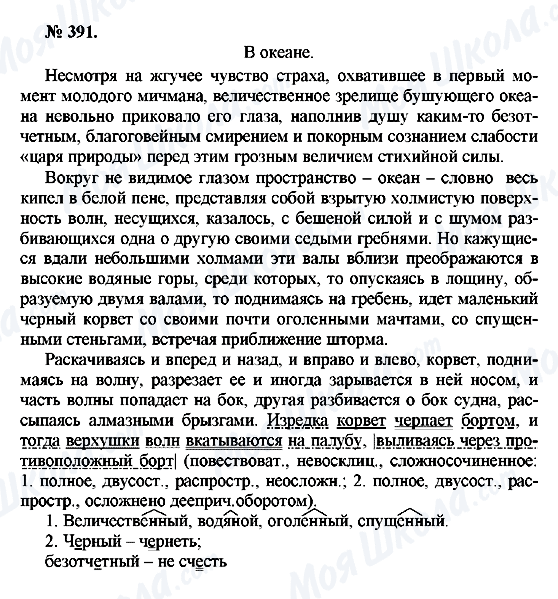 ГДЗ Російська мова 10 клас сторінка 391