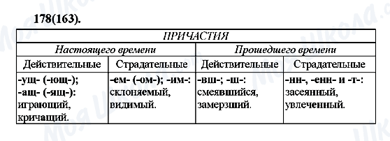 ГДЗ Російська мова 7 клас сторінка 178(163)