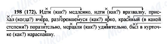 ГДЗ Російська мова 7 клас сторінка 198(172)