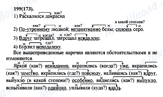 ГДЗ Русский язык 7 класс страница 199(173)