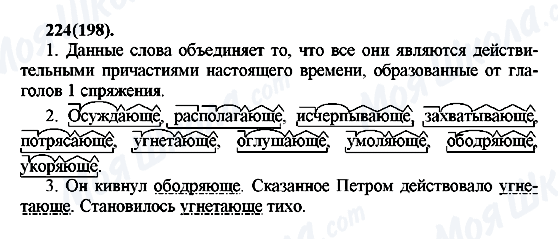 ГДЗ Русский язык 7 класс страница 224(198)