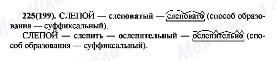 ГДЗ Російська мова 7 клас сторінка 225(199)