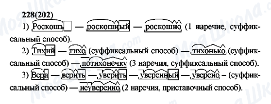 ГДЗ Російська мова 7 клас сторінка 228(202)