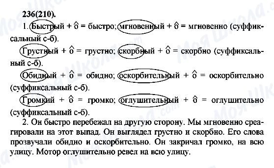 ГДЗ Русский язык 7 класс страница 236(210)