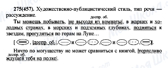 ГДЗ Російська мова 7 клас сторінка 275(457)