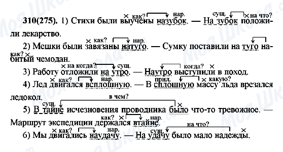 ГДЗ Русский язык 7 класс страница 310(275)